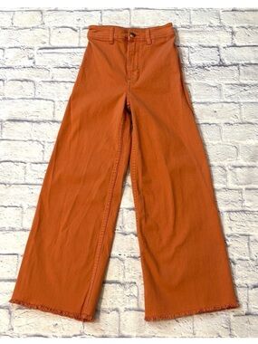 Billabong Free Fall Wide Leg Denim Pants Jeans High Waisted Rusty Orange Size 24